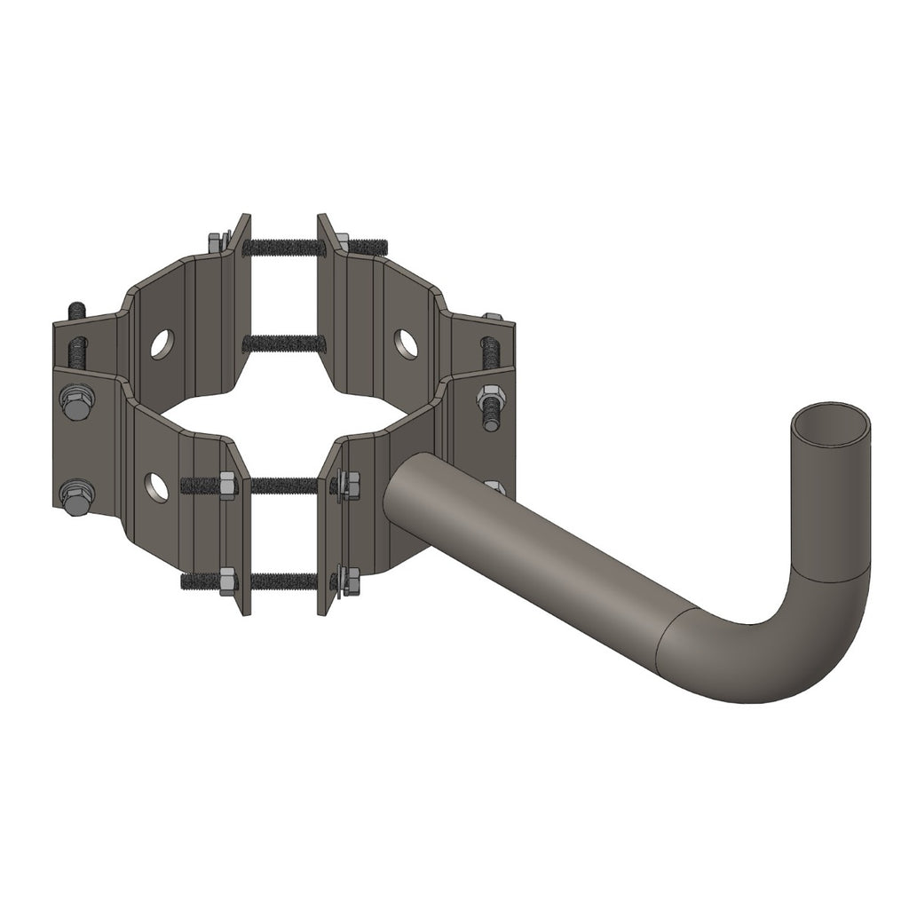 1 arm wrap around bracket for 7"-10" diameters wood poles