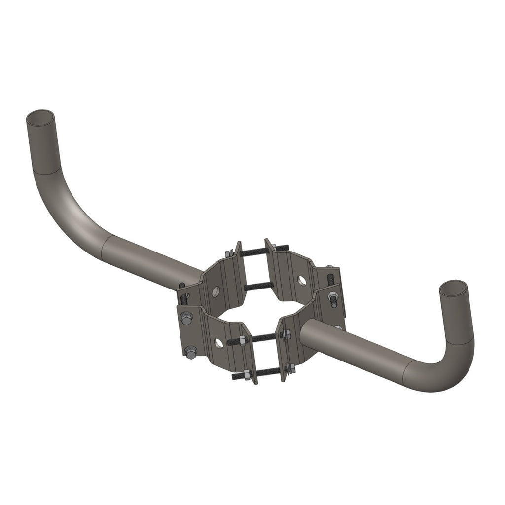 2 arm wrap around bracket for 7"-10" diameters wood poles