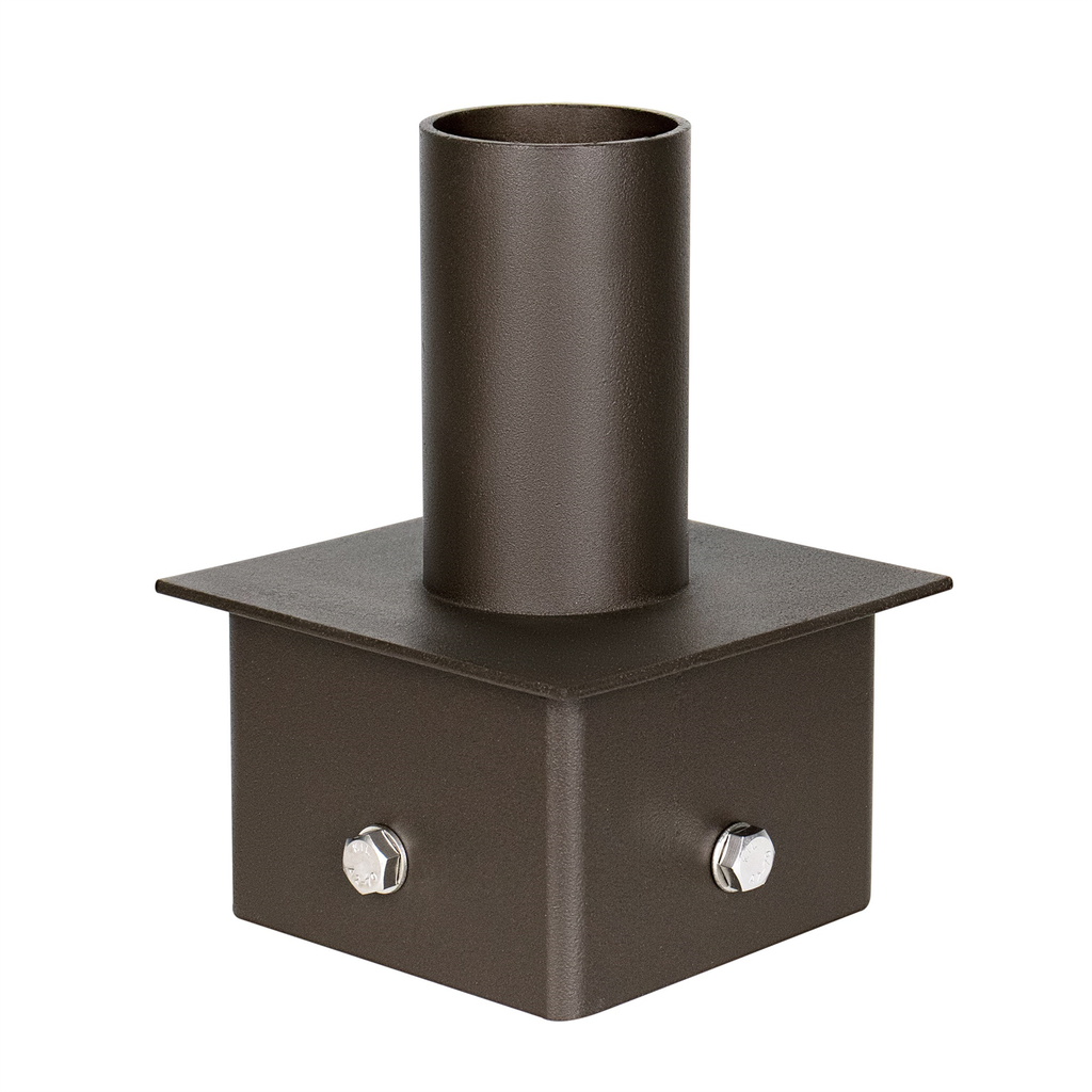 Tenon adapter for a 5 inch square light pole