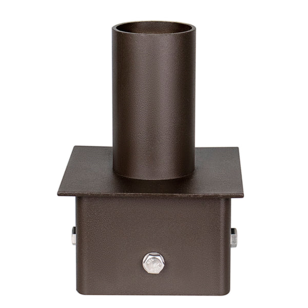  Front view of a slip fitter adapter for a 5 inch square light pole