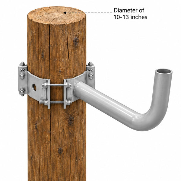 Single-Arm Wrap Around Bracket for 10-13 in Wood Poles