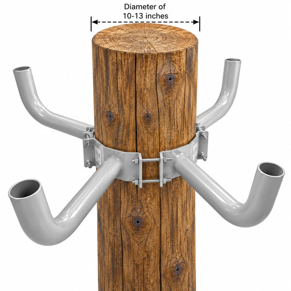 4-Arm Wrap Around Bracket for 10-13 in Wood Poles