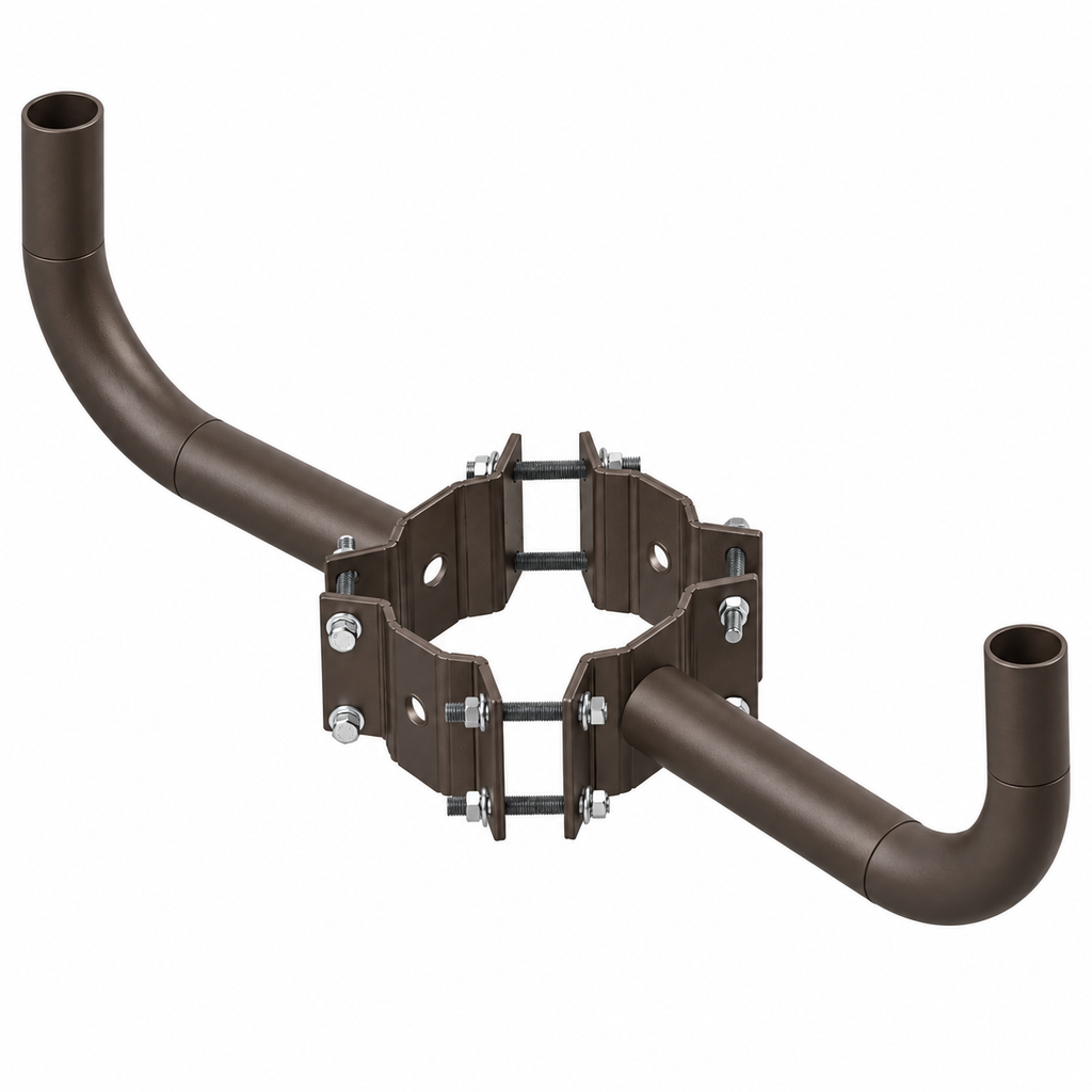 2 Arm Wrap Around Bracket for Wood Pole with 7-10" Diameter