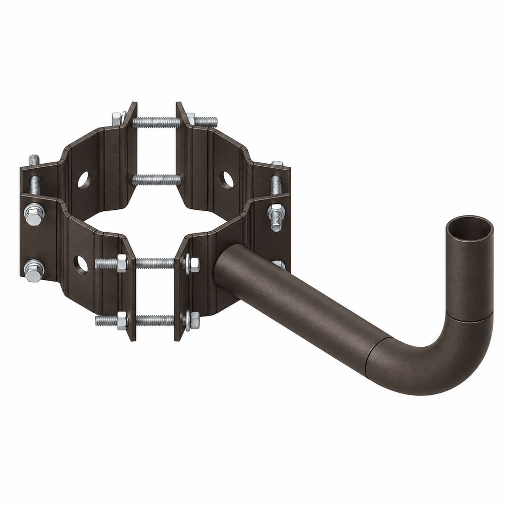 1 Arm Wrap Around Bracket for Wood Pole with 7-10" Diameter
