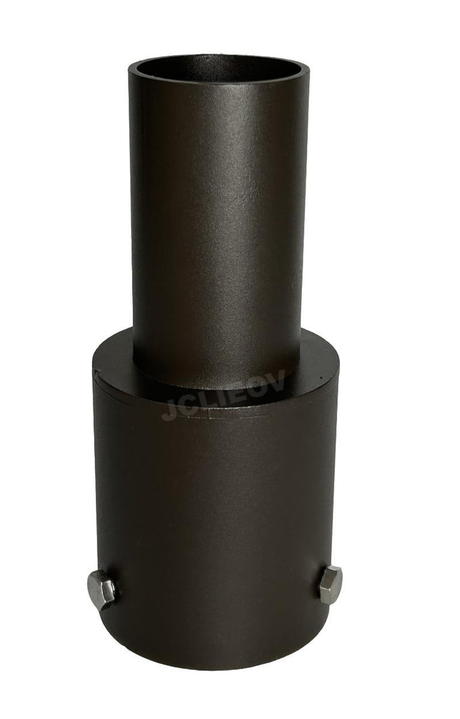 Steel tenon adapter for 3 inches round light pole, Bronze color with powder coated finish,top tenon of 2.36 inches 