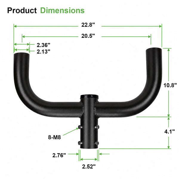 Double Bullhorn Bracket with 2 Arms Inline