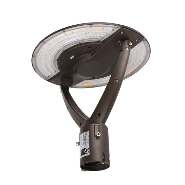 Bronze LED post top light with a polycarbonate (PC) lens