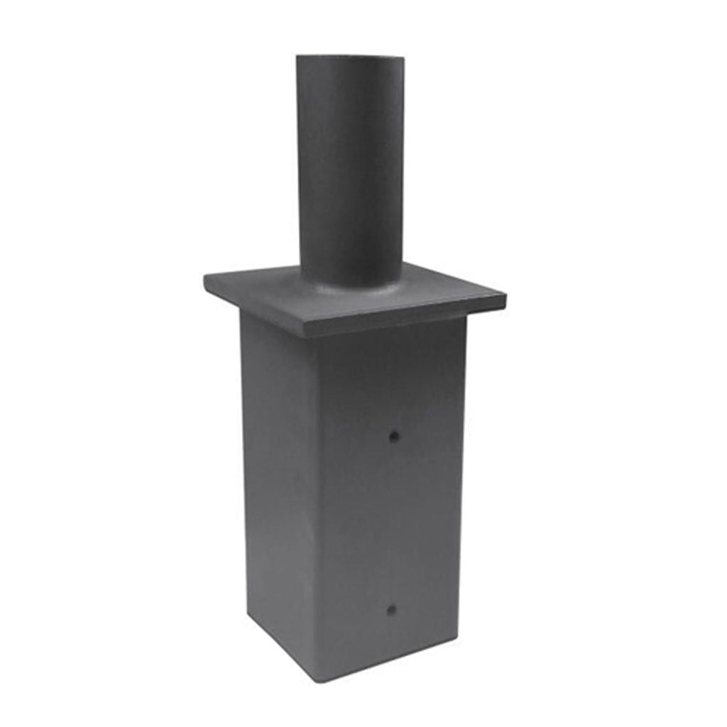 4 square pole tenon adapter with height of 12.6 inches