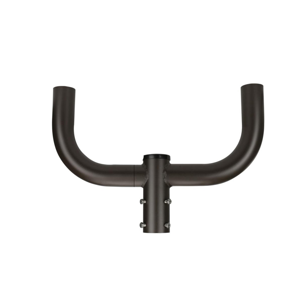 double bullhorn bracket for 2 light fixtures at 180 degree