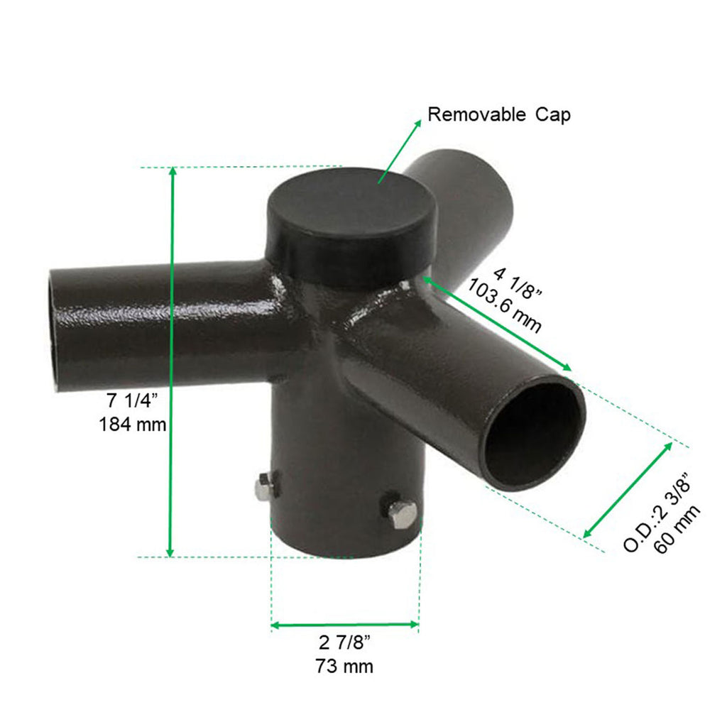 Tenon Adapter with 3 Horizontal Tenons at 120degree｜US LED LAMPS – JCLievo